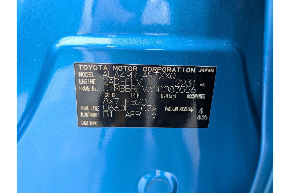 2016 Toyota RAV4 ALA49R MY16