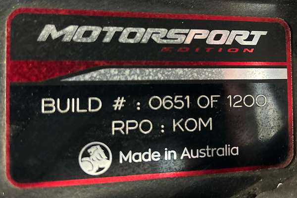 2017 Holden Commodore Motorsport Edition VF Series II