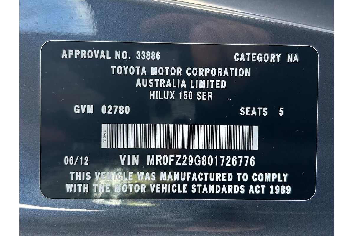 2012 Toyota Hilux KUN26R MY12