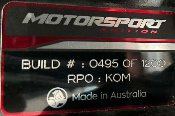 2017 Holden Commodore Motorsport Edition VF Series II