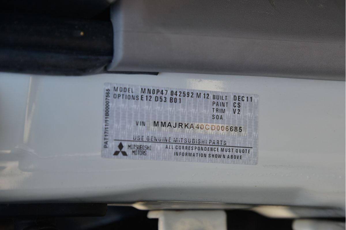 2011 Mitsubishi Triton GL-R MN Rear Wheel Drive