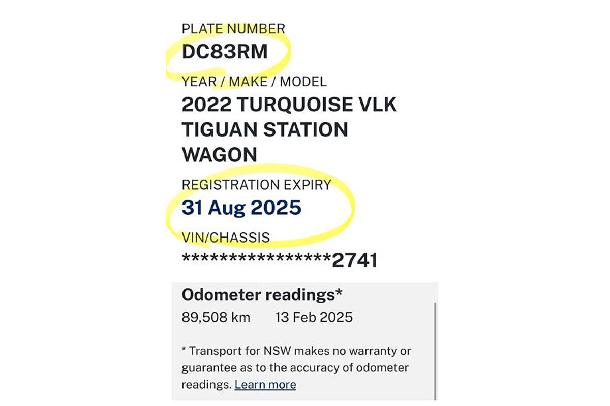 2022 Volkswagen TIGUAN 110TSI LIFE 5NA MY22