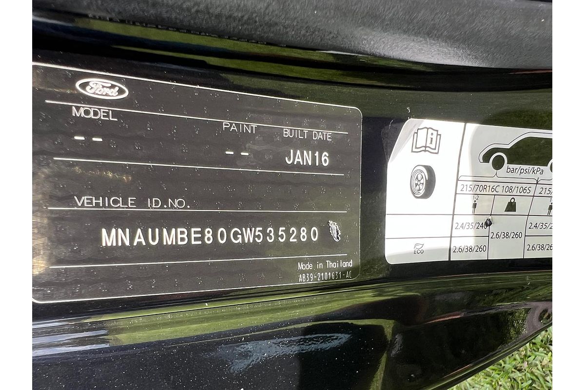 2016 Ford Ranger XL PX MkII Rear Wheel Drive