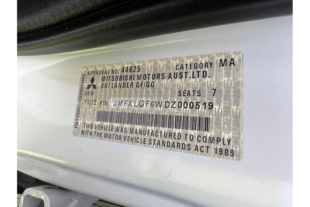 2012 Mitsubishi Outlander Aspire ZJ