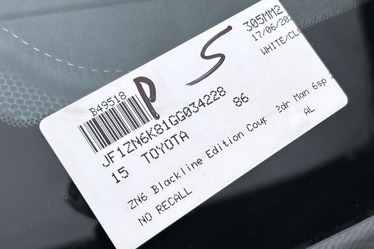 2015 Toyota 86 Blackline Edition ZN6