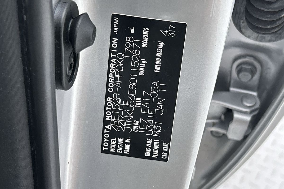 2010 Toyota Corolla Ascent ZRE152R
