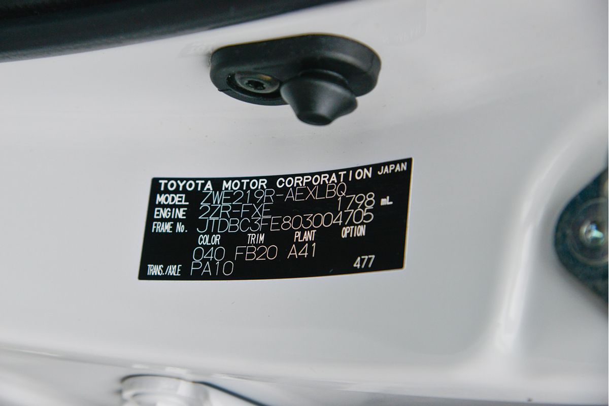 2022 Toyota Corolla Ascent Sport Hybrid ZWE219R