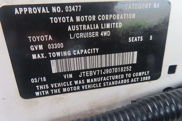 2018 Toyota Landcruiser Workmate VDJ79R 4X4