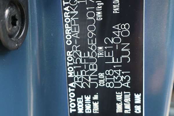 2008 Toyota Corolla Ultima ZRE152R