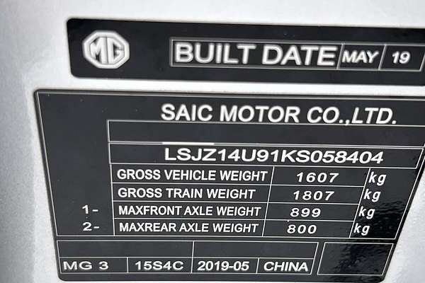 2019 MG MG3 Core
