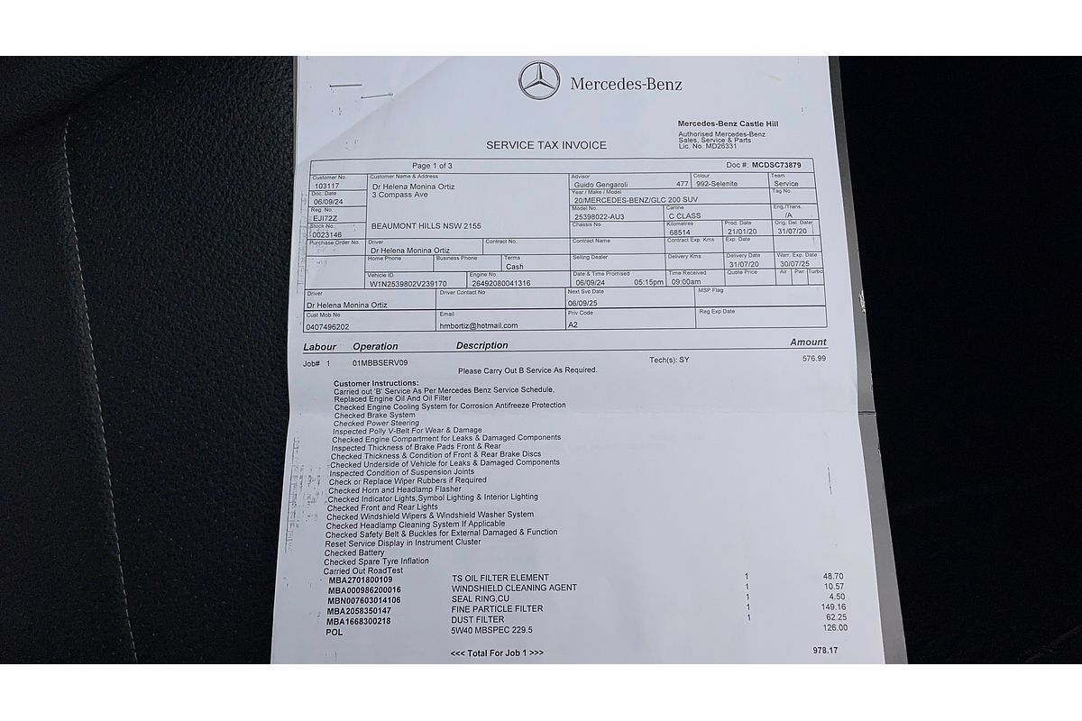 2020 Mercedes-Benz GLC-Class GLC200 X253