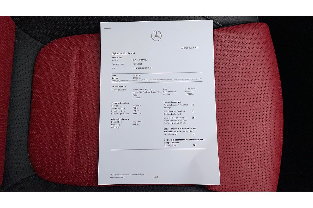 2021 Mercedes-Benz GLA-Class GLA250 H247