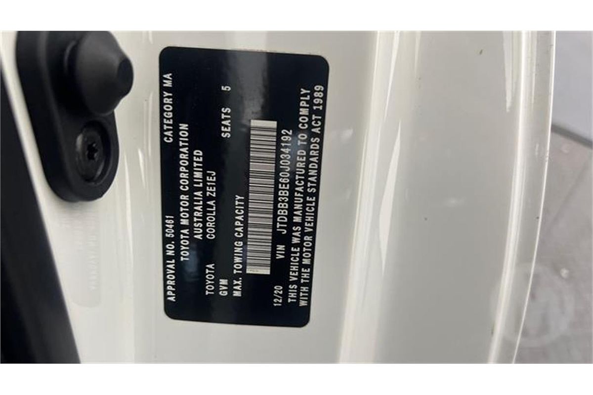 2020 Toyota Corolla Ascent Sport Hybrid ZWE211R