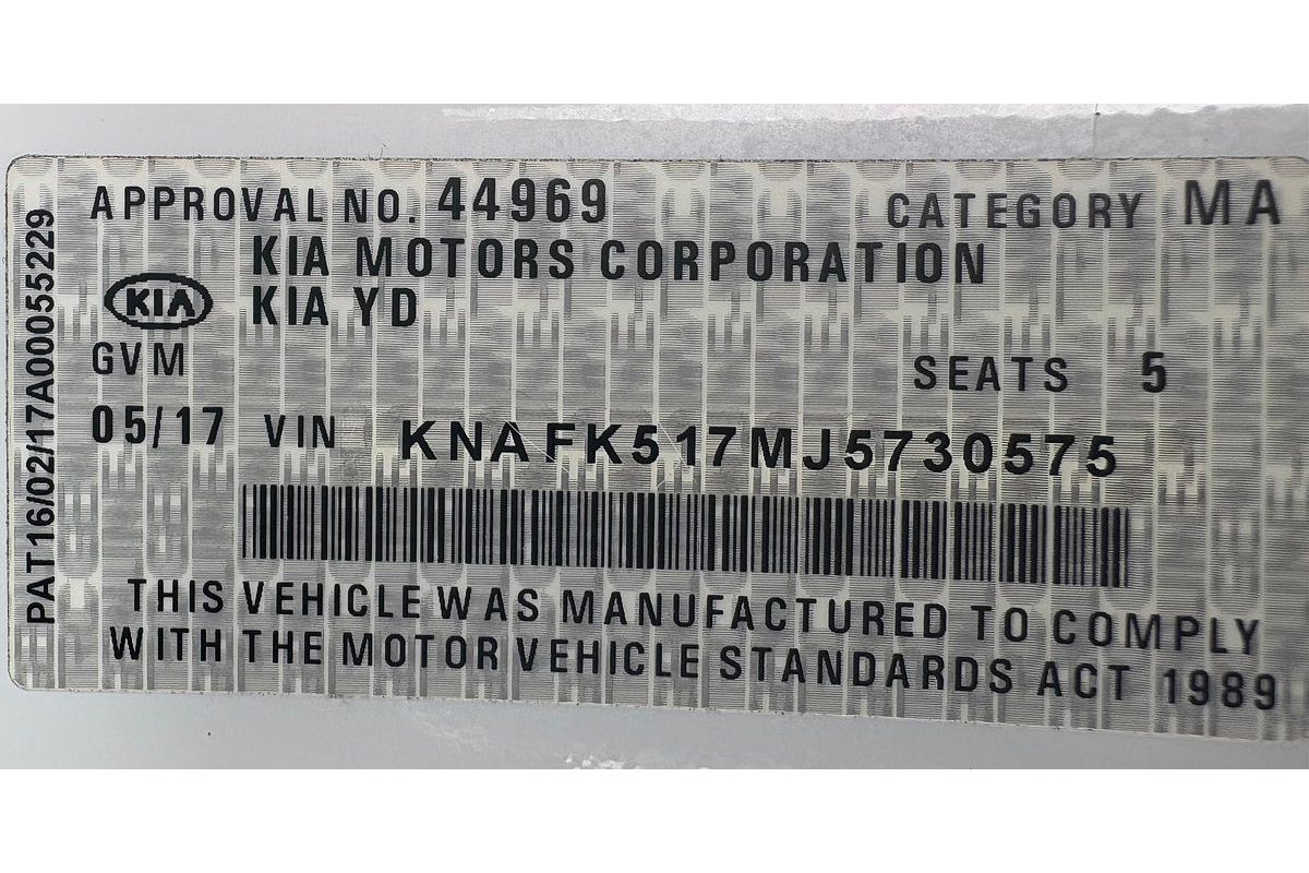 2017 Kia Cerato YD MY18