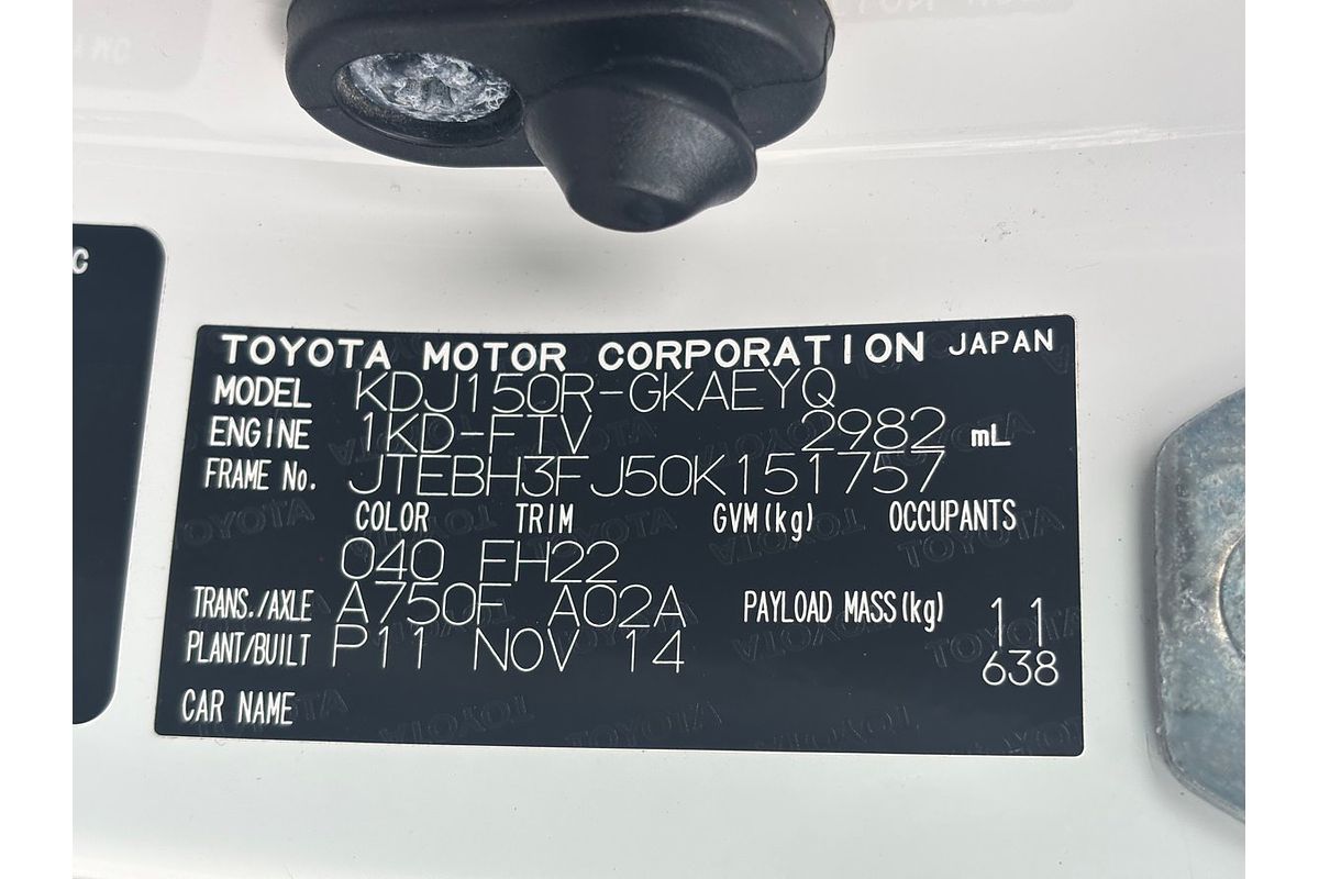 2014 Toyota Landcruiser KDJ150R MY14