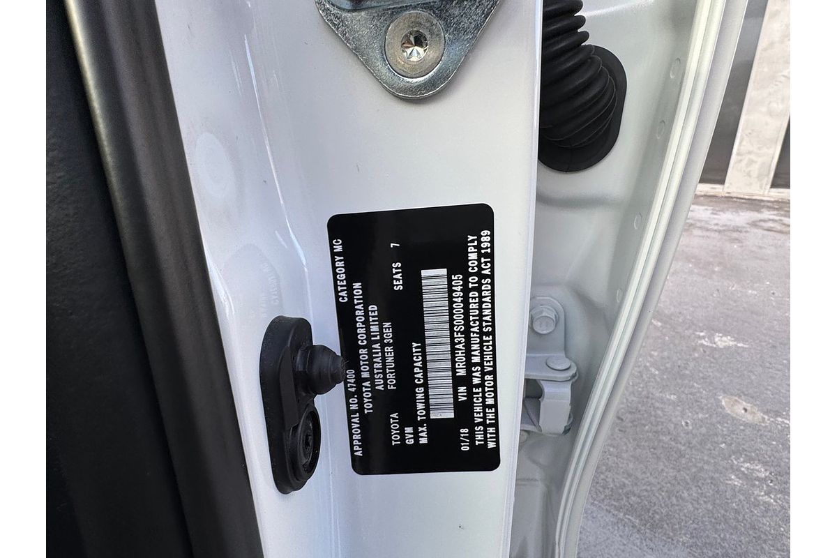 2018 Toyota Fortuner GUN156R MY18