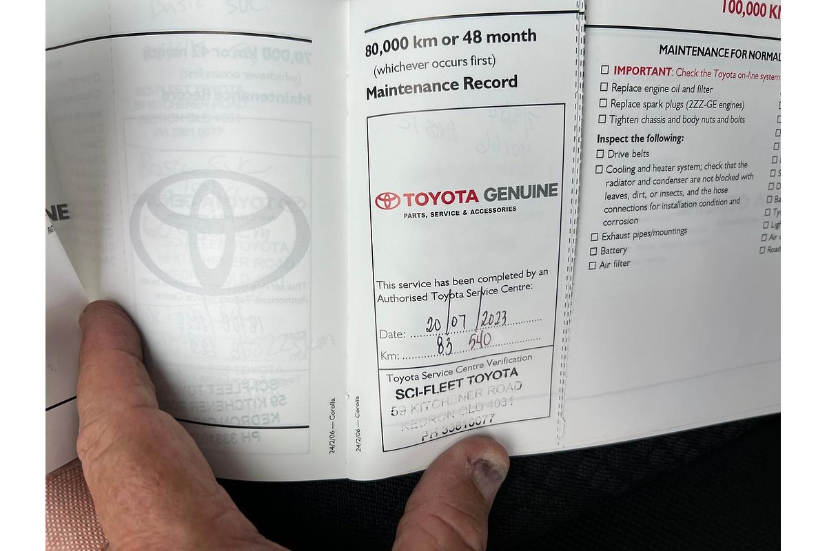 2006 Toyota Corolla Ascent ZZE122R
