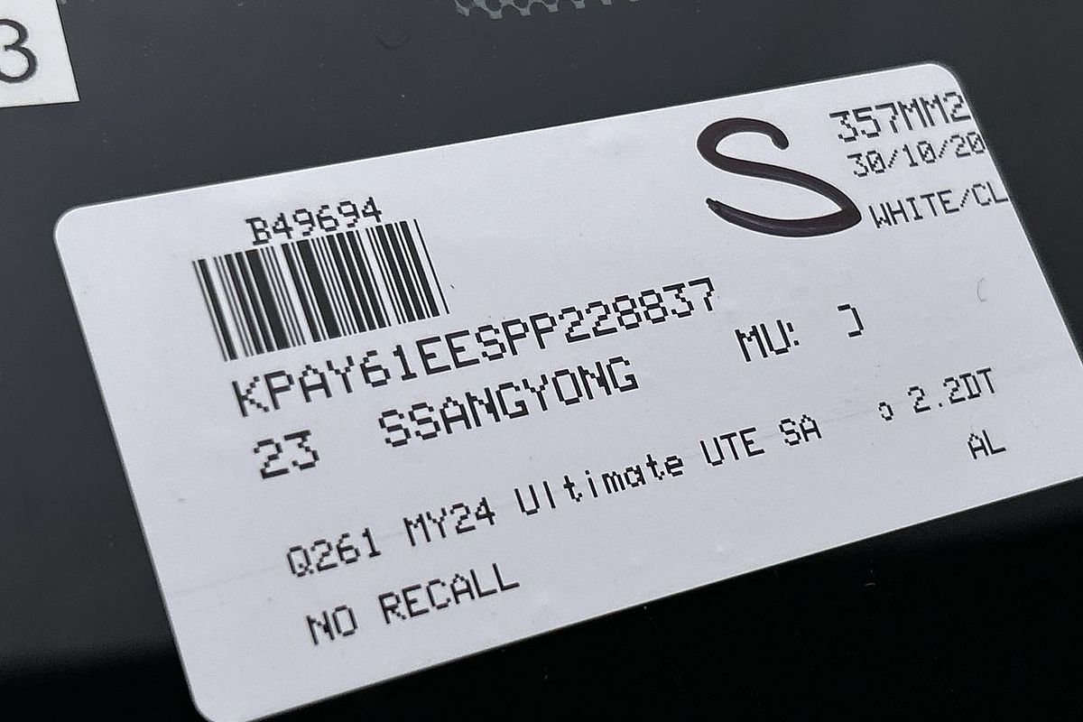 2023 SsangYong Musso Ultimate Q261 4X4 LWB