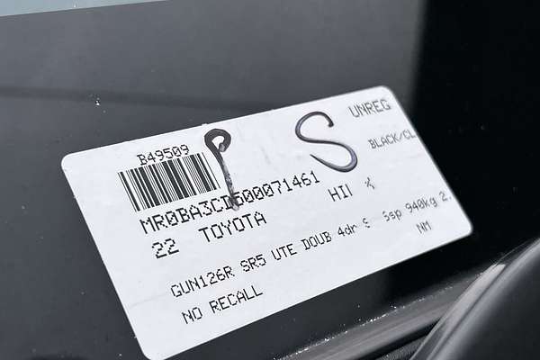 2022 Toyota Hilux SR5 GUN126R 4X4