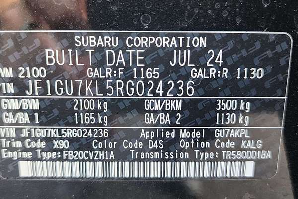2024 Subaru Crosstrek 2.0R G6X