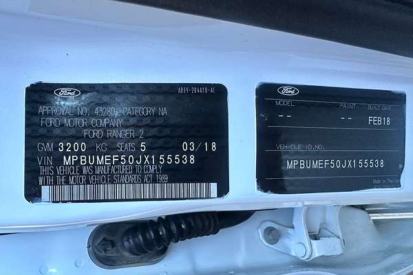 2018 Ford Ranger PX MKII MY18