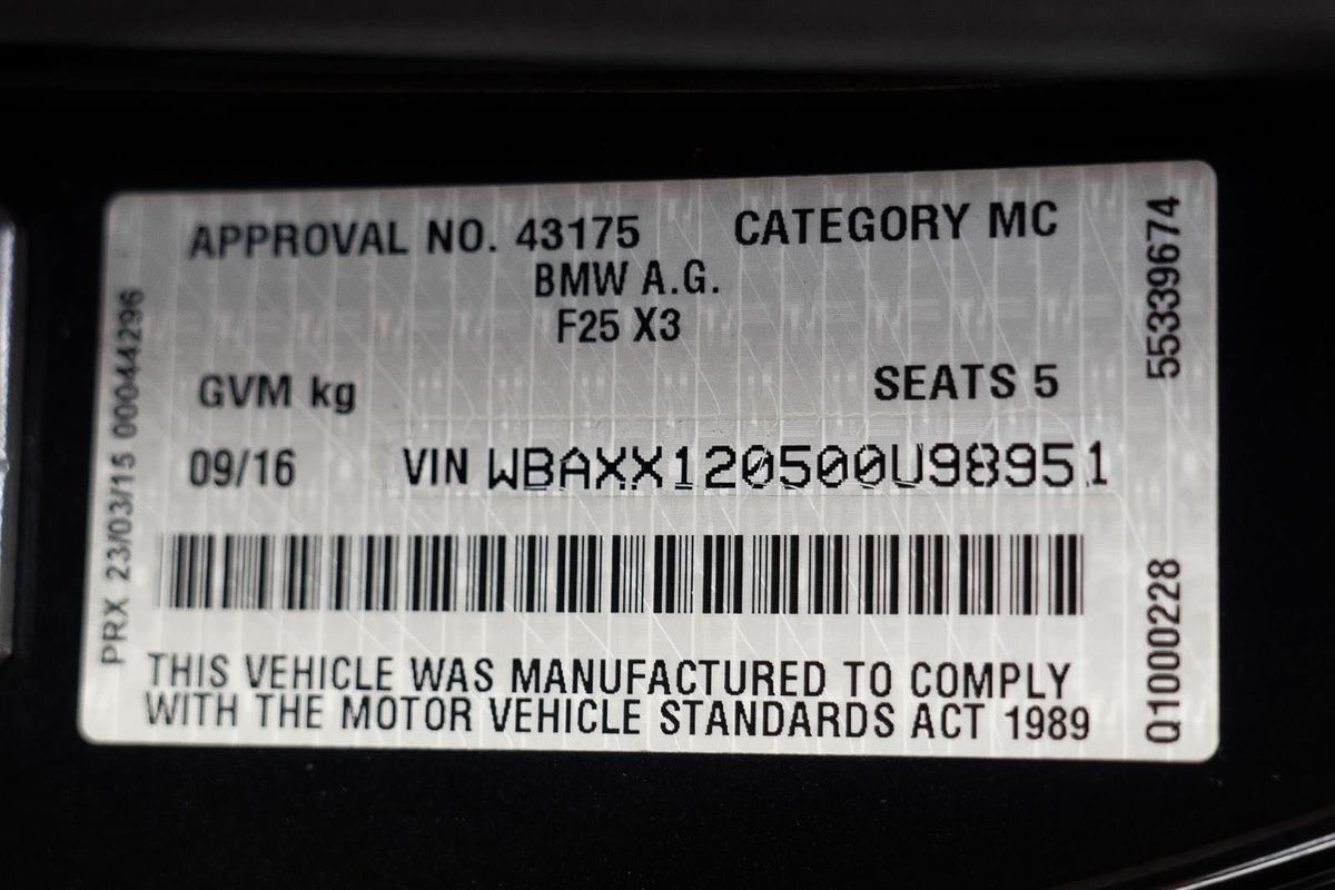 2016 BMW X4 xDrive20d F26