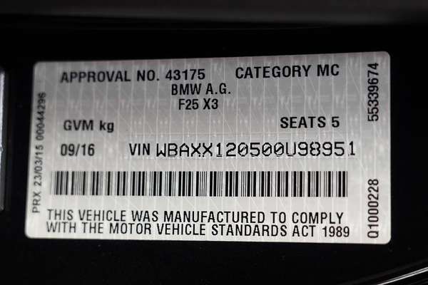 2016 BMW X4 xDrive20d F26