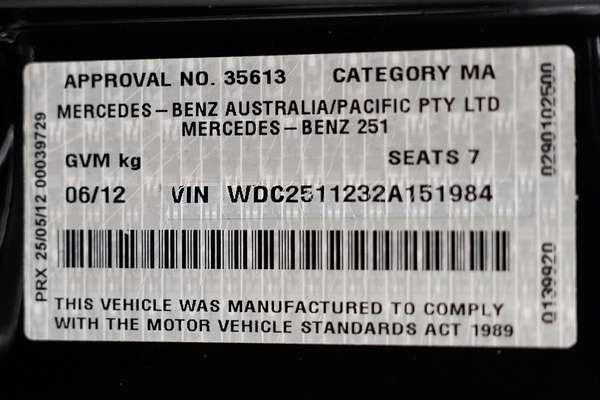 2012 Mercedes-Benz R-Class R350 CDI 251
