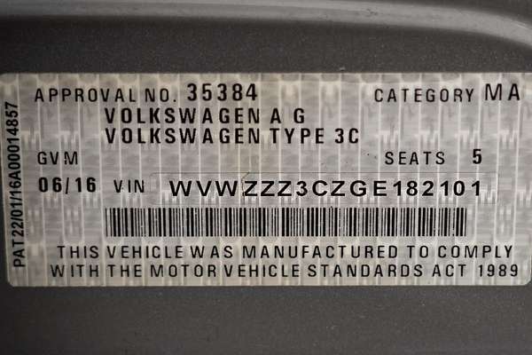 2016 Volkswagen Passat 132TSI Comfortline B8