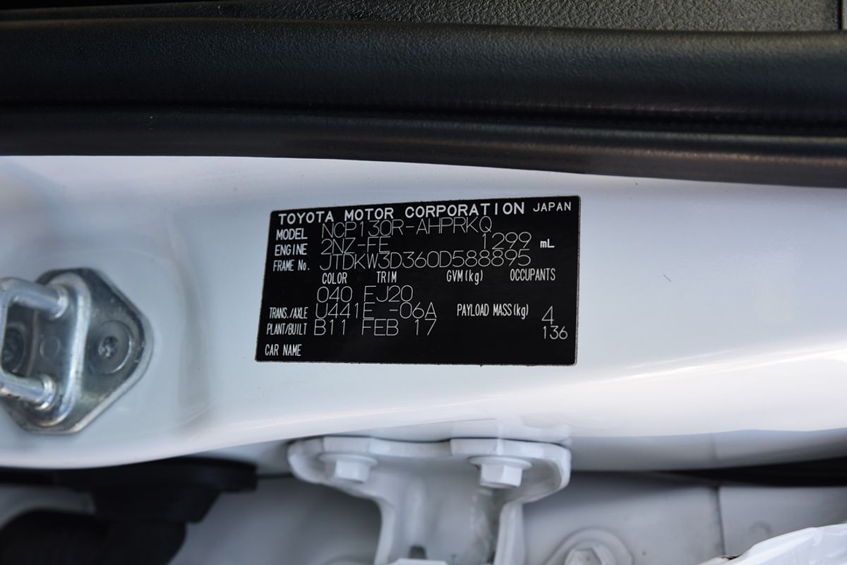 2017 Toyota Yaris Ascent NCP130R