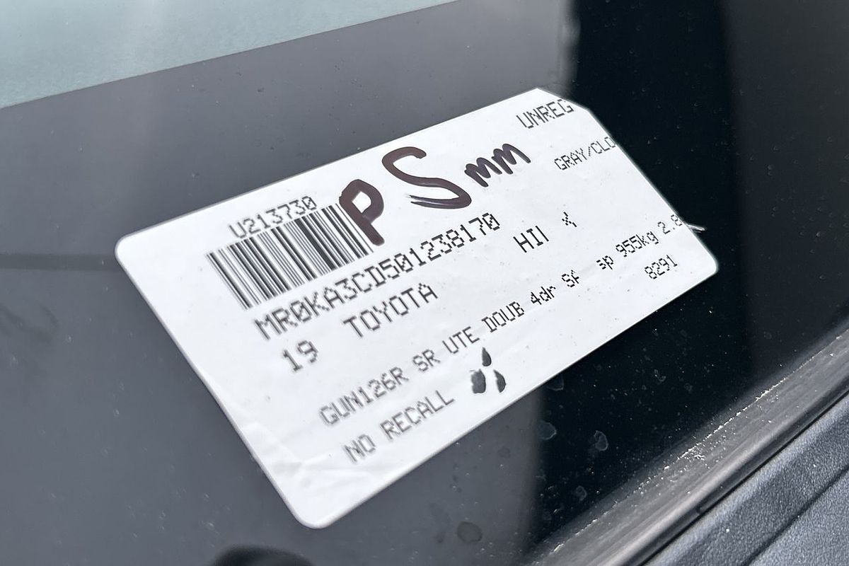 2019 Toyota Hilux SR GUN126R 4X4