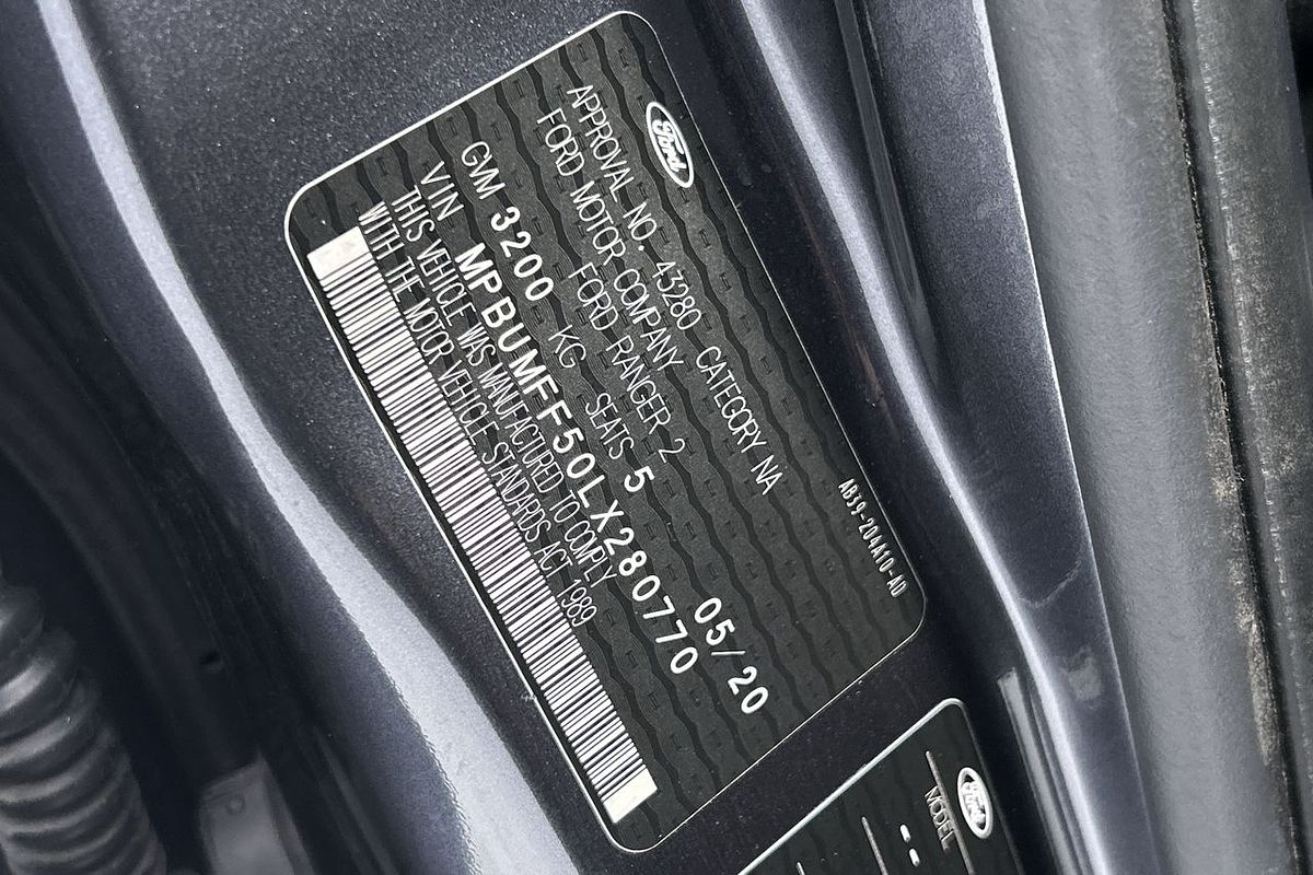 2020 Ford Ranger XLT PX MkIII 4X4