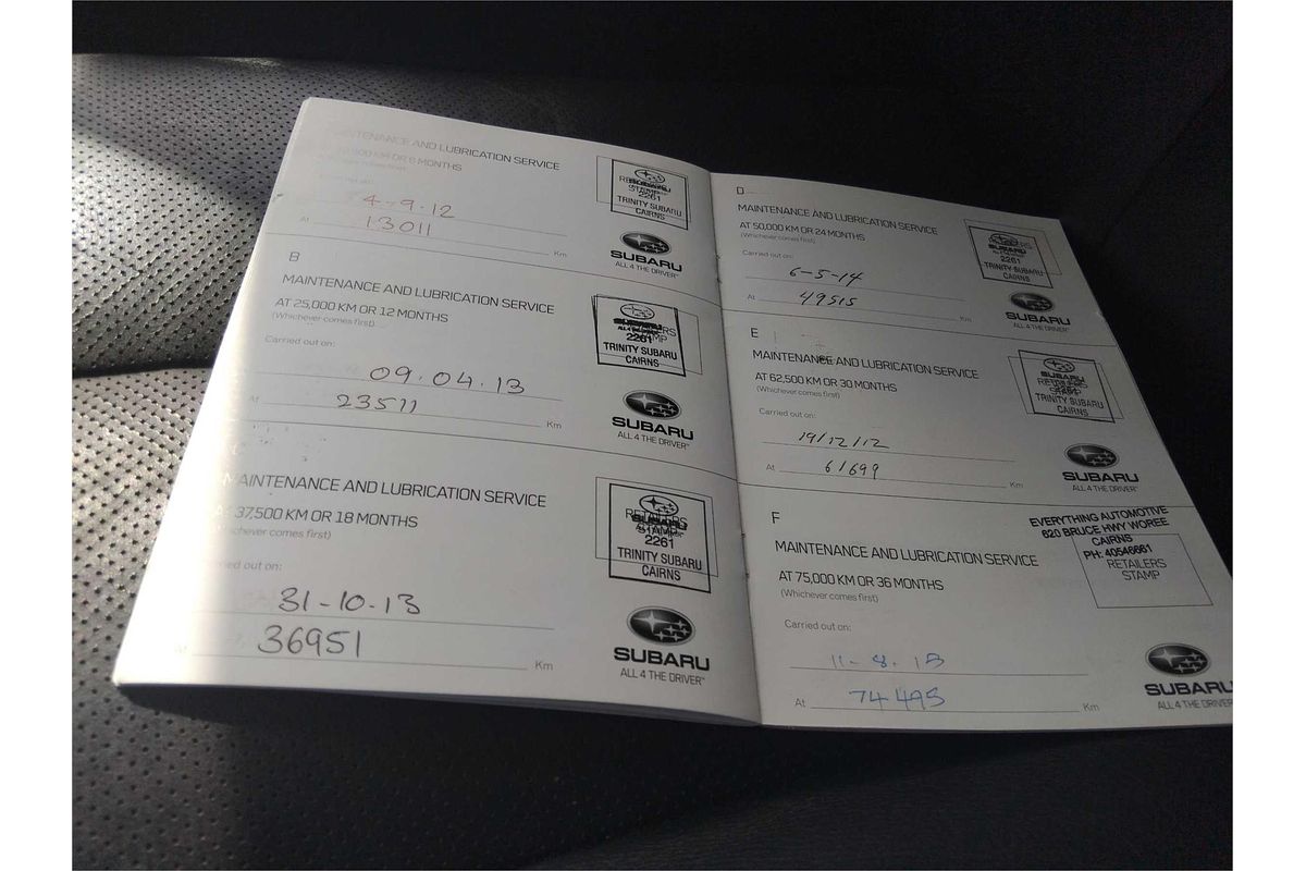 2012 Subaru Liberty 2.5i 5GEN