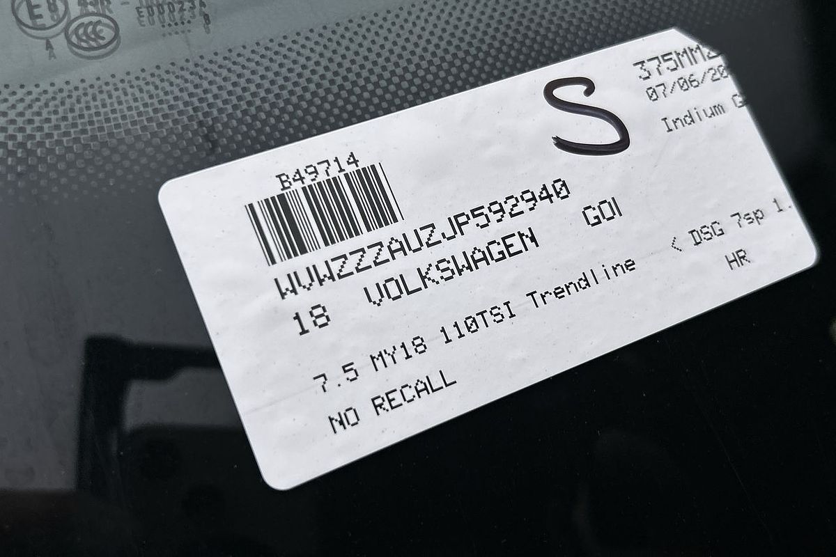 2018 Volkswagen Golf 110TSI Trendline 7.5