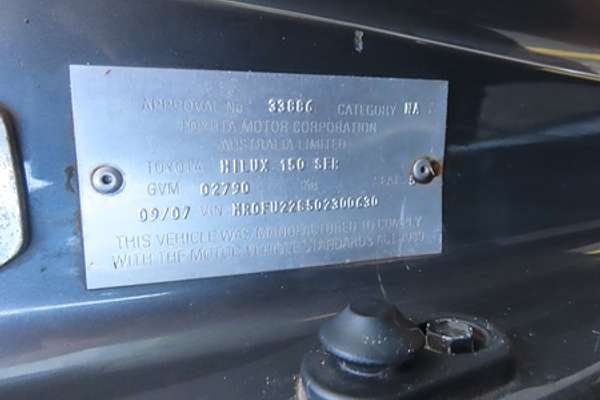 2007 Toyota Hilux SR GGN25R 4X4