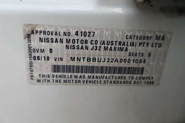 2010 Nissan Maxima 250 ST-L J32