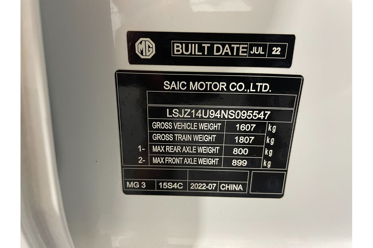 2022 MG MG3 Core