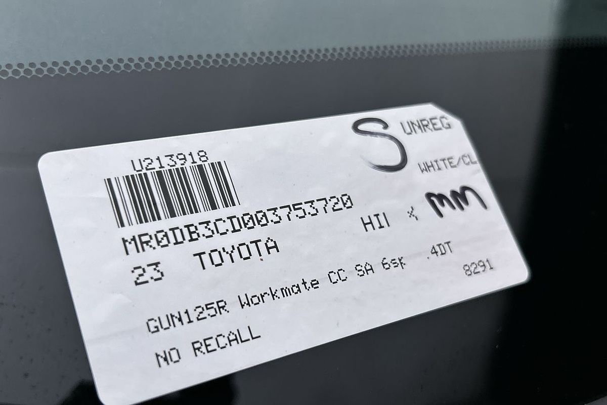 2023 Toyota Hilux Workmate GUN125R 4X4