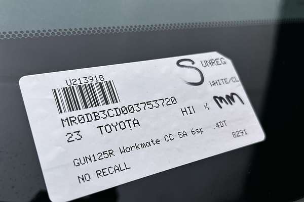 2023 Toyota Hilux Workmate GUN125R 4X4