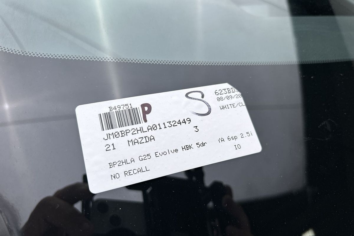 2021 Mazda 3 G25 Evolve BP Series