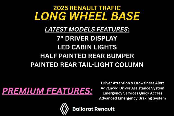 2025 Renault Trafic Premium X82 LWB