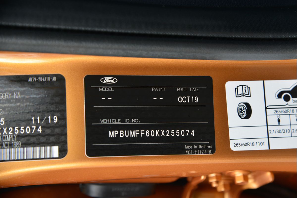 2019 Ford Ranger Wildtrak PX MkIII 4X4