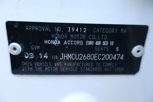 2014 Honda Accord Euro Luxury 10 MY14