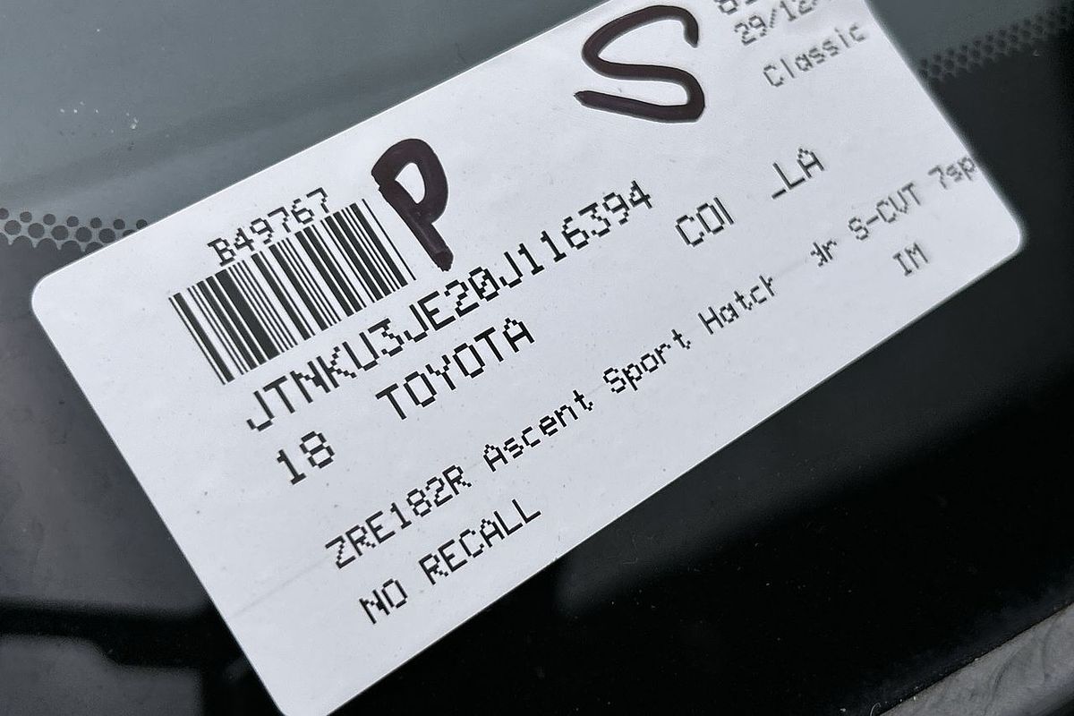 2018 Toyota Corolla Ascent Sport ZRE182R