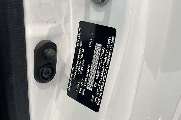 2020 Toyota Hilux Workmate TGN121R Rear Wheel Drive