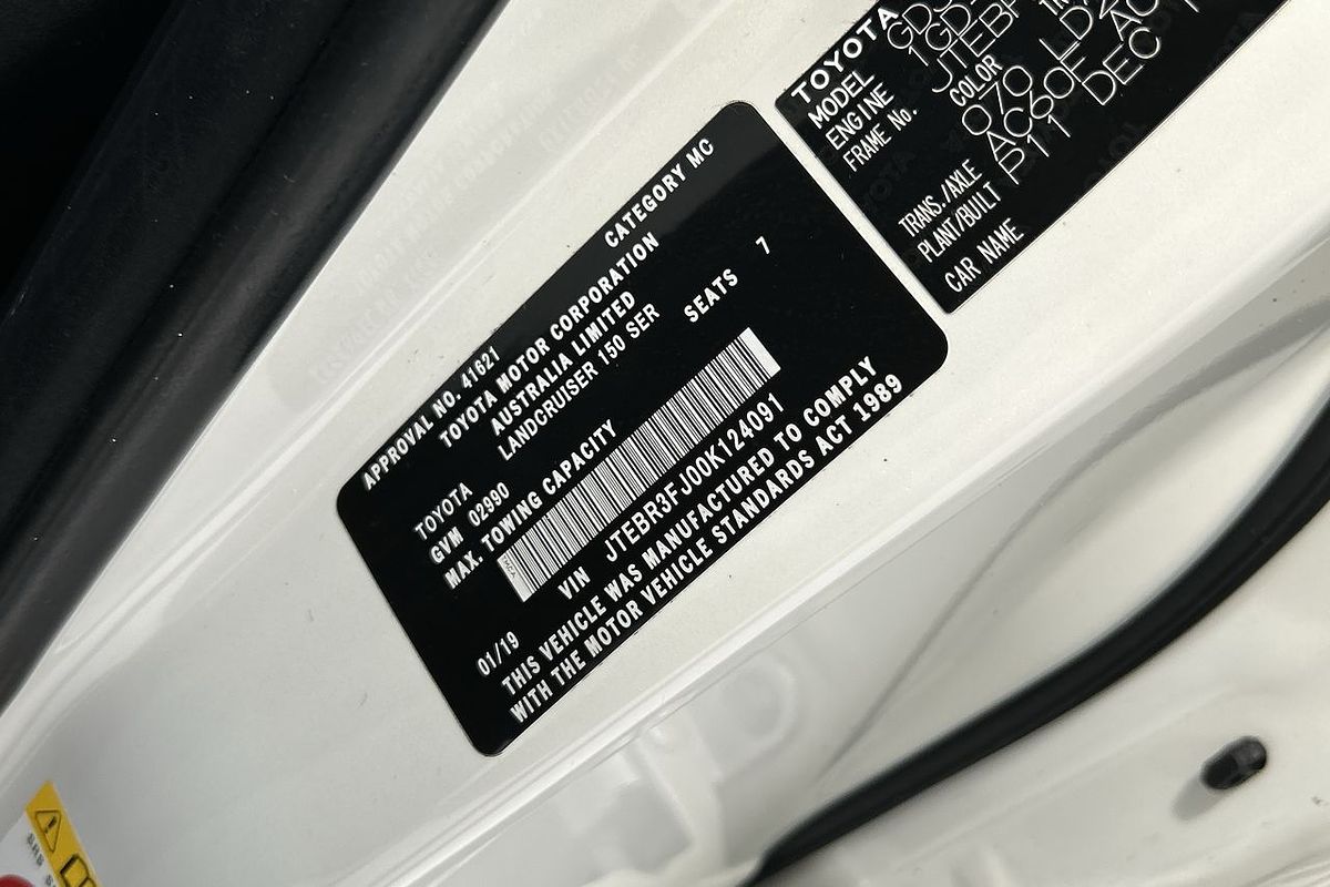 2018 Toyota Landcruiser Prado GXL GDJ150R
