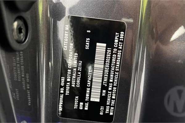 2021 Toyota Corolla Ascent Sport Hybrid ZWE211R