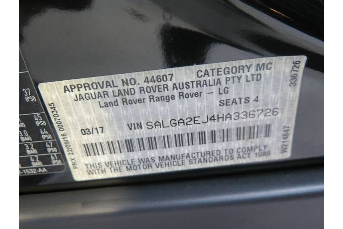 2017 Land Rover Range Rover SDV8 Autobiography L405