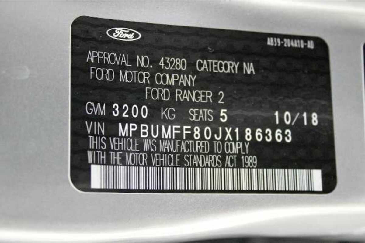2018 Ford RANGER XL HI-RIDER DUAL CAB PX MKIII MY19