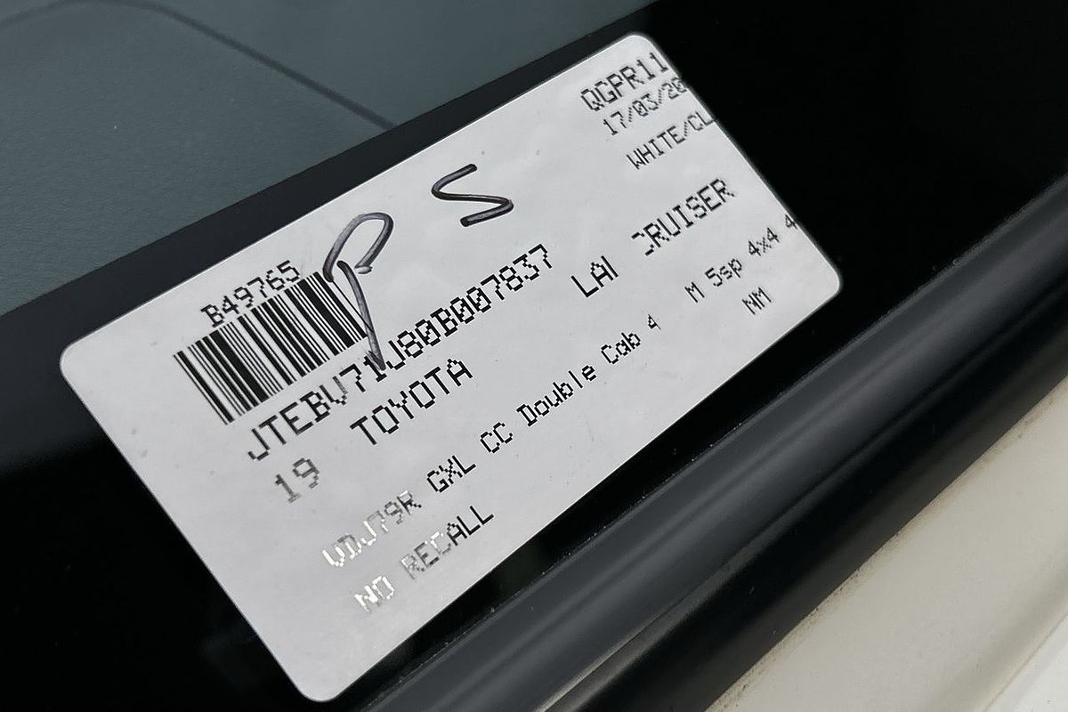 2019 Toyota Landcruiser GXL VDJ79R 4X4